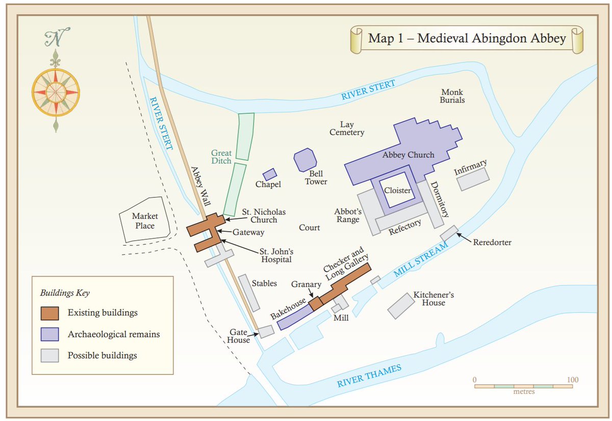 I thought I'd do Abingdon again because think the church plan I originally used was mostly hokum. But can't find any geophys reports online: amazing for one of the top houses that's just like 20 min from Oxford.I found this plan of the precinct ostensibly for children tho