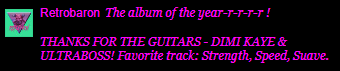 DimiKaye's tweet photo. The #bandcamp reviews for our #TeamSweatwave Agents of S.W.E.A.T. are going strong!
This one especially reassures me that people enjoy heavy guitars with their #synthwave music!
Check the album here : https://t.co/y1PXvi0dmW https://t.co/nbe1ejgoGu