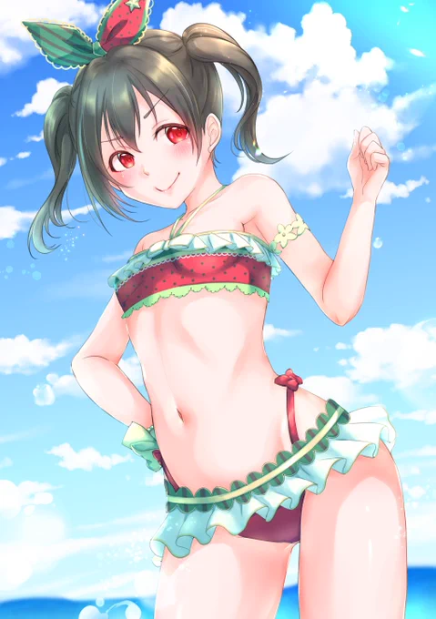スイカ水着にこ!?? 