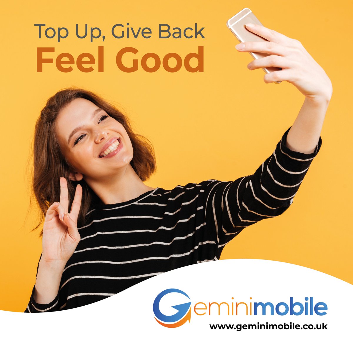 Gemini Mobile (@geminimobileuk) on Twitter photo Get that #FeelGood feeling every time you #topup with <a href="/GeminiMobileUK/">Gemini Mobile</a>.
Why?? We #donate 5% of your monthly #mobile spend to a #charity of your choice.
No cost to you, no change in behaviour: making a small #change that will make a BIG #difference. 👍
geminimobile.co.uk Get that #FeelGood feeling every time you #topup with <a href="/GeminiMobileUK/">Gemini Mobile</a>.
Why?? We #donate 5% of your monthly #mobile spend to a #charity of your choice.
No cost to you, no change in behaviour: making a small #change that will make a BIG #difference. 👍
geminimobile.co.uk