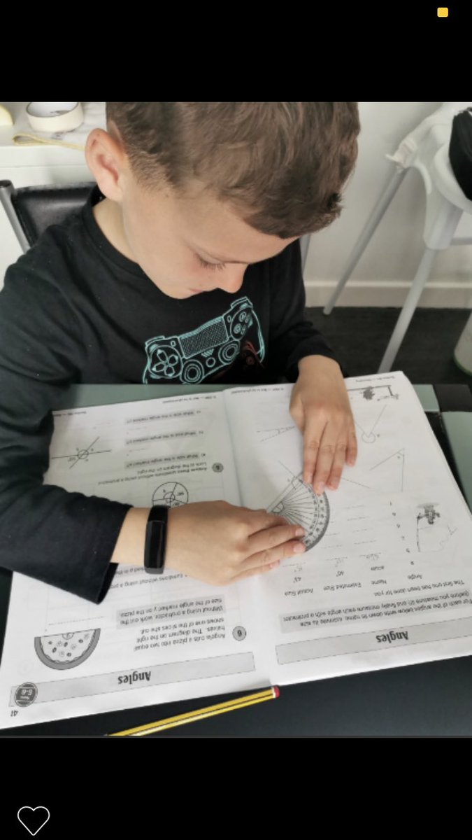 AHPA_Year5's tweet photo. Welcome to a new week of home learning. Here’s one of our pupils getting to grips with Angles. 📐

Don’t forget to view the Sway on the school website, and Dojo your teacher any photos or questions https://t.co/ITj2Q8Si3p