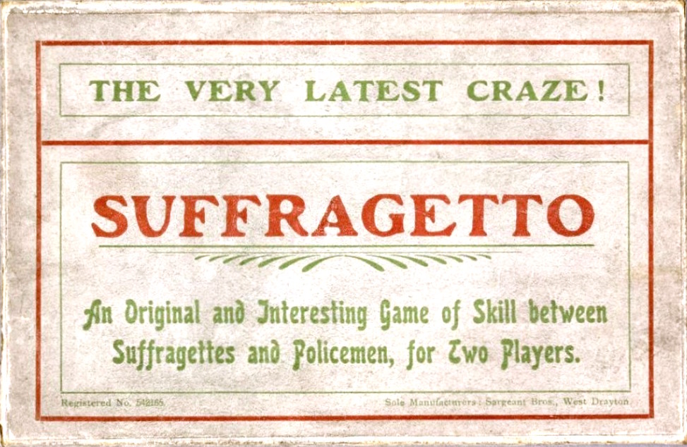 womensart1's tweet photo. Another board game created to raise money for the UK suffragettes' (WSPU) cause, 'Suffragetto' (1908), a game of strategy intended to support activist strategies #womensart https://t.co/eqKnuOpq3Q