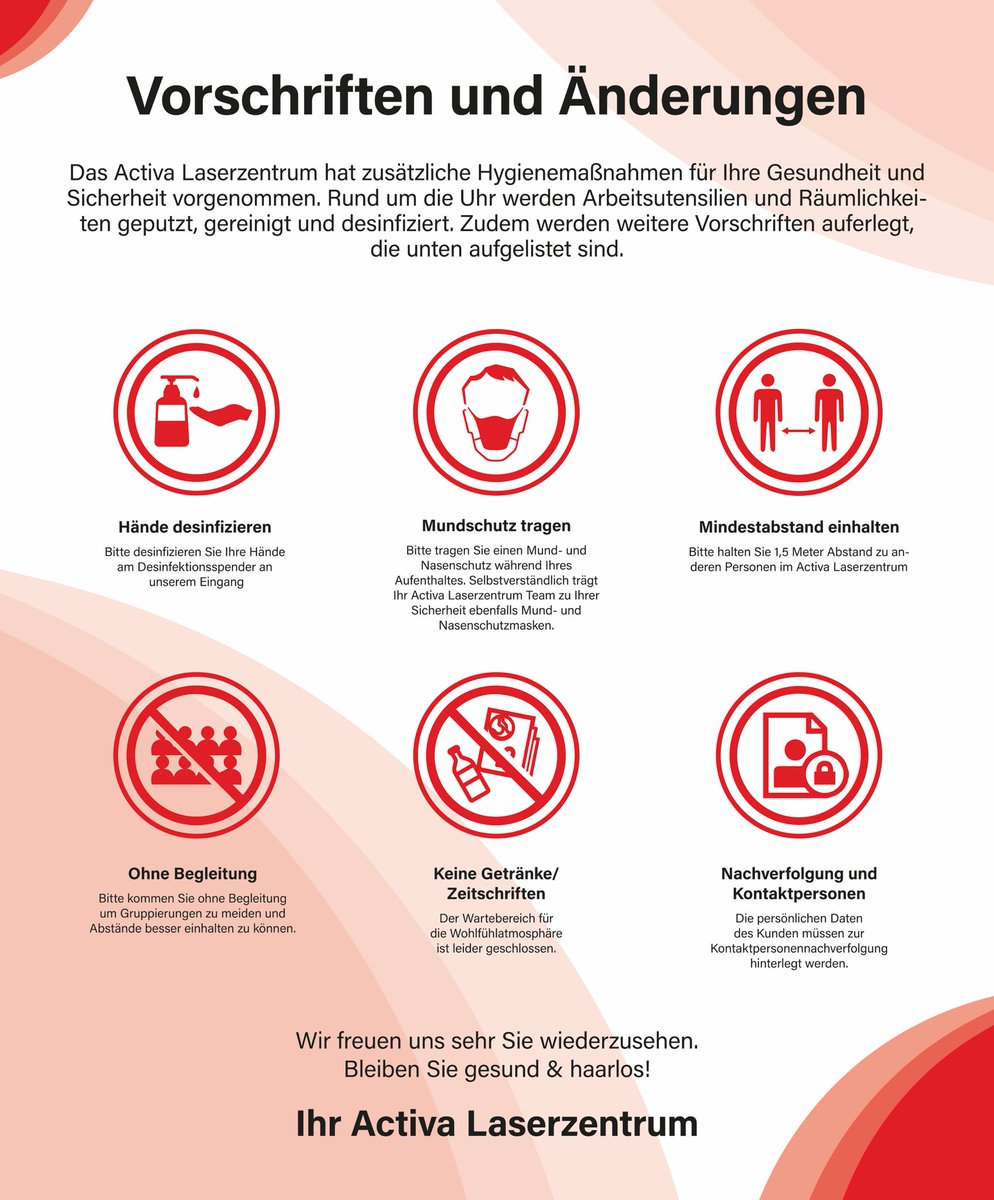 ALaserzentrum's tweet photo. Wir sind wieder für Sie da! #haarentfernung #kosmetikstudios #Activalaserzentrum https://t.co/6QWrr7LrFy