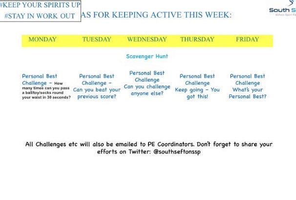 StBellarmine's tweet image. Just some ideas to help you keep active. #keepsafekeepactive