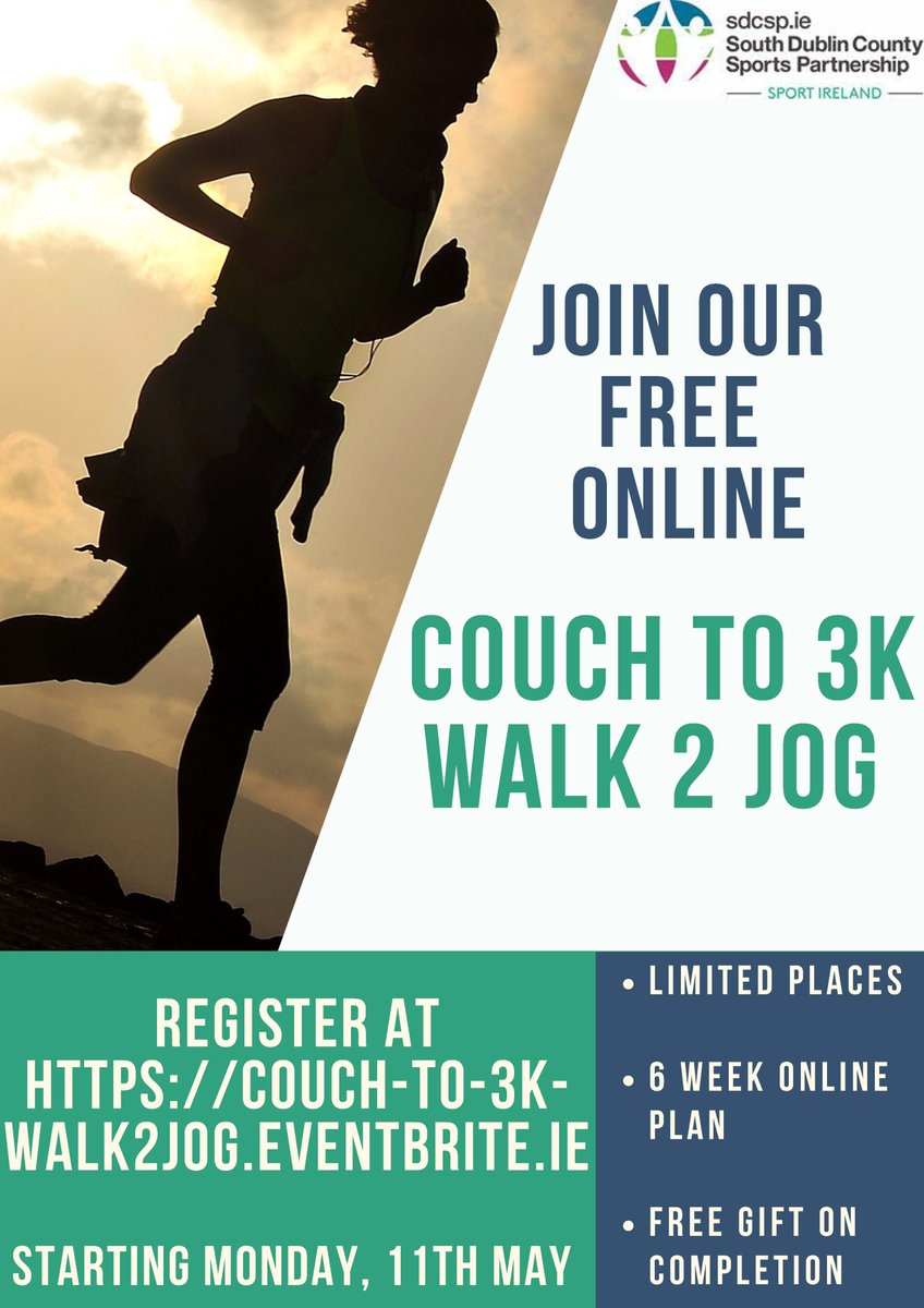 Aine_Buggy's tweet photo. Free online Couch to 3K initiative starting today by South Dublin County Sports Partnership #BeActive #InThisTogether  @SDCSP1 @getirelandactiv https://t.co/MkHtyBy2Tp
