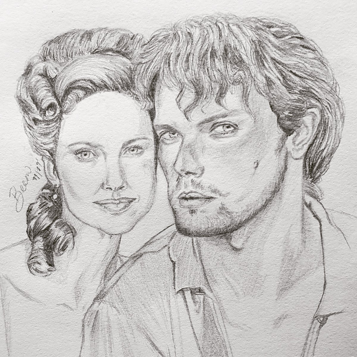 BeemRyle's tweet photo. I think I will go back to the books and drown myself in tears until the next season. 😢😭
But other than that, it was an awesome season finale. 🥰👍
#Outlander #OutlanderFinale #Outlanderfanart #sketch #drawing #artislife 
P.S. Here one of my sketch of Jamie and Claire Fraser https://t.co/7nDbtTYrjA