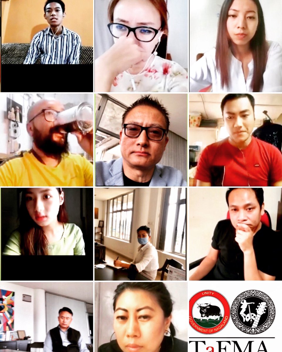 TafmaNagaland's tweet image. Advisor and officials of TaFMA interact with Naga influencers and design thinkers over Video Conferencing. Discusses roadmap and ideas for the arts community: fine arts, fashion, jewellery making and designing in particular. 
#GettingFutureReady