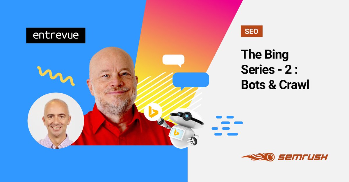 semrush_fr's tweet photo. 🔎 Découvrir, explorer, extraire, indexer : comment fonctionne #Bingbot ?
🎤 Interview de Fabrice Canel, le "boss de Bingbot", chargé de découvrir tous les contenus du web et de sélectionner les meilleurs.
⭐️ Voici The #Bing Series par @jasonmbarnard ➡️ https://t.co/dQKOCyoafy https://t.co/ftYK80wZvg