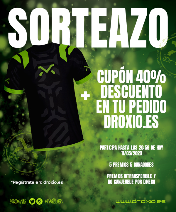 DroxioGaming's tweet photo. 🐉SORTEAZO🐉

Participa y podrás ganar nuestra camiseta + 40% DESCUENTO😏

👇🏽
Requisitos
➡️Estar registrado https://t.co/xVv2AItoG8
➡️RT🔃con comentario: cuentanos cuando vas a estrenar tu 👕, incluye #DroxioManiaco

A ➕RT ➕oportunidades

Muy #eSportsLovers

#SORTEO #gamers https://t.co/vWauarv6sR