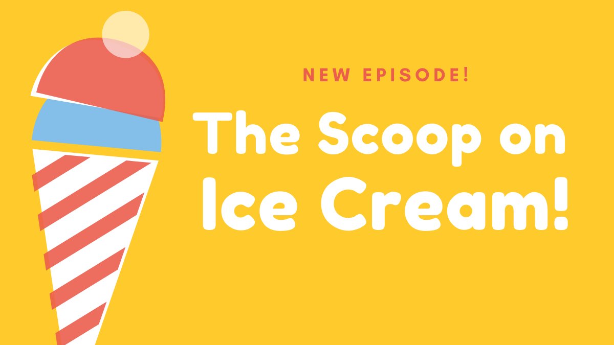 welookeditup4u's tweet photo. This week, we talk about ice cream! In this episode we’ll discuss its origins, the difference between traditional #icecream, #gelato, #yogurt, and #sherbert, and even how to prevent the cold embrace of #brainfreeze!

Listen here: https://t.co/2bJTqfVo2C https://t.co/THRWVSjWqM