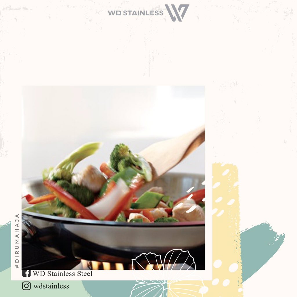 wdstainless's tweet image. Yuk masak masakan sehat kamu pakai WD Stainless.
⠀
Dengan menggunakan WD Stainless Steel, masakan kamu akan tetap sehat dan enak loh
⠀
#stainlesssteel #stainlesscookware #cookware #homecooking #cooking #kitchenware #kitchendesign #kitchen #cheftalk #homechef #chefindonesia