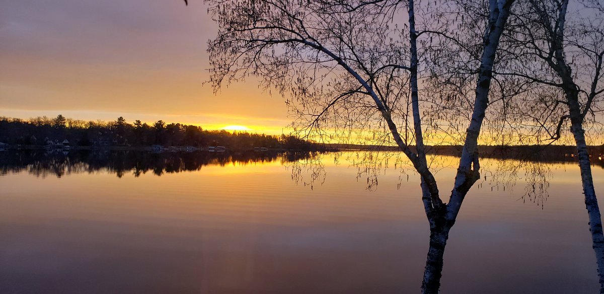 What a Beautiful Morning on Serpent Lake in Crosby Minnesota.....3 inches of snow by 2:30