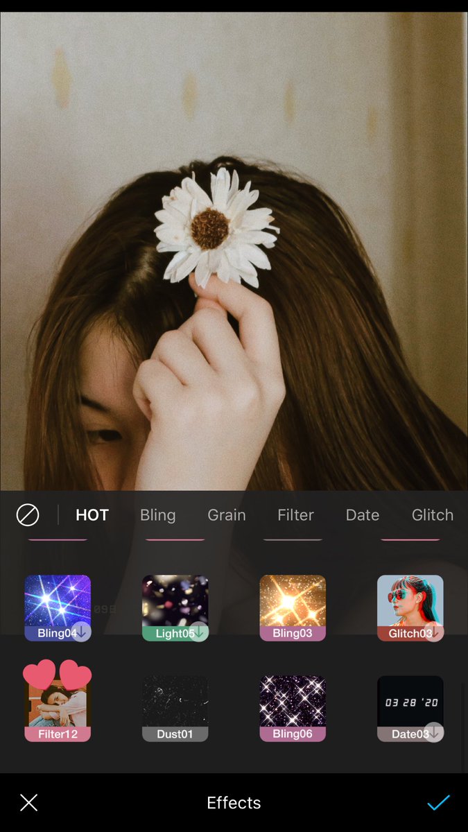 kannlita's tweet image. 1.เข้าเเอพเเล้วกดตรง effects
2. ใช้ filter12 เราใช้ 80% ค่ะ
3. กดเซฟเเล้วค่อยมาลง filter08 ทับอีกที ประมาณ 20%-30%
4.อันนี้ออพชั่นเสริมใส่วันที่เพิ่ม เราว่าน่ารักดีเพิ่มความฟิลม์
5. ไปเเอด noise ไม่ต้องเยอะมากสัก 20% พอ
เสร็จล้าววว!💗💜