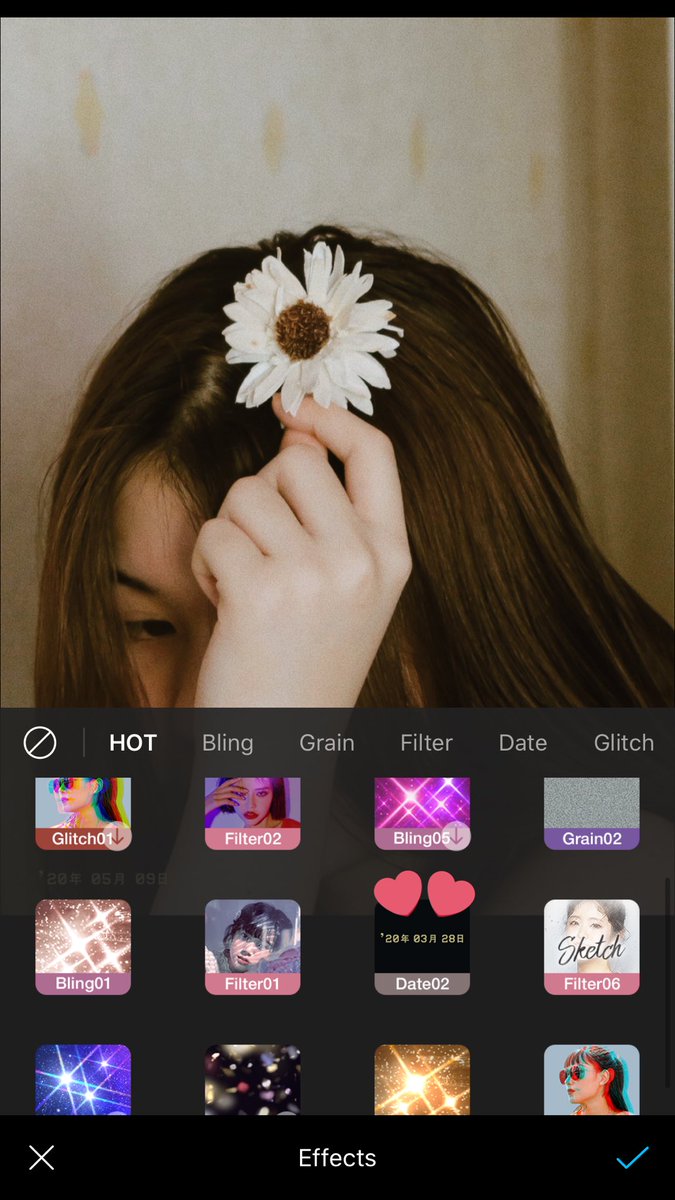 kannlita's tweet image. 1.เข้าเเอพเเล้วกดตรง effects
2. ใช้ filter12 เราใช้ 80% ค่ะ
3. กดเซฟเเล้วค่อยมาลง filter08 ทับอีกที ประมาณ 20%-30%
4.อันนี้ออพชั่นเสริมใส่วันที่เพิ่ม เราว่าน่ารักดีเพิ่มความฟิลม์
5. ไปเเอด noise ไม่ต้องเยอะมากสัก 20% พอ
เสร็จล้าววว!💗💜