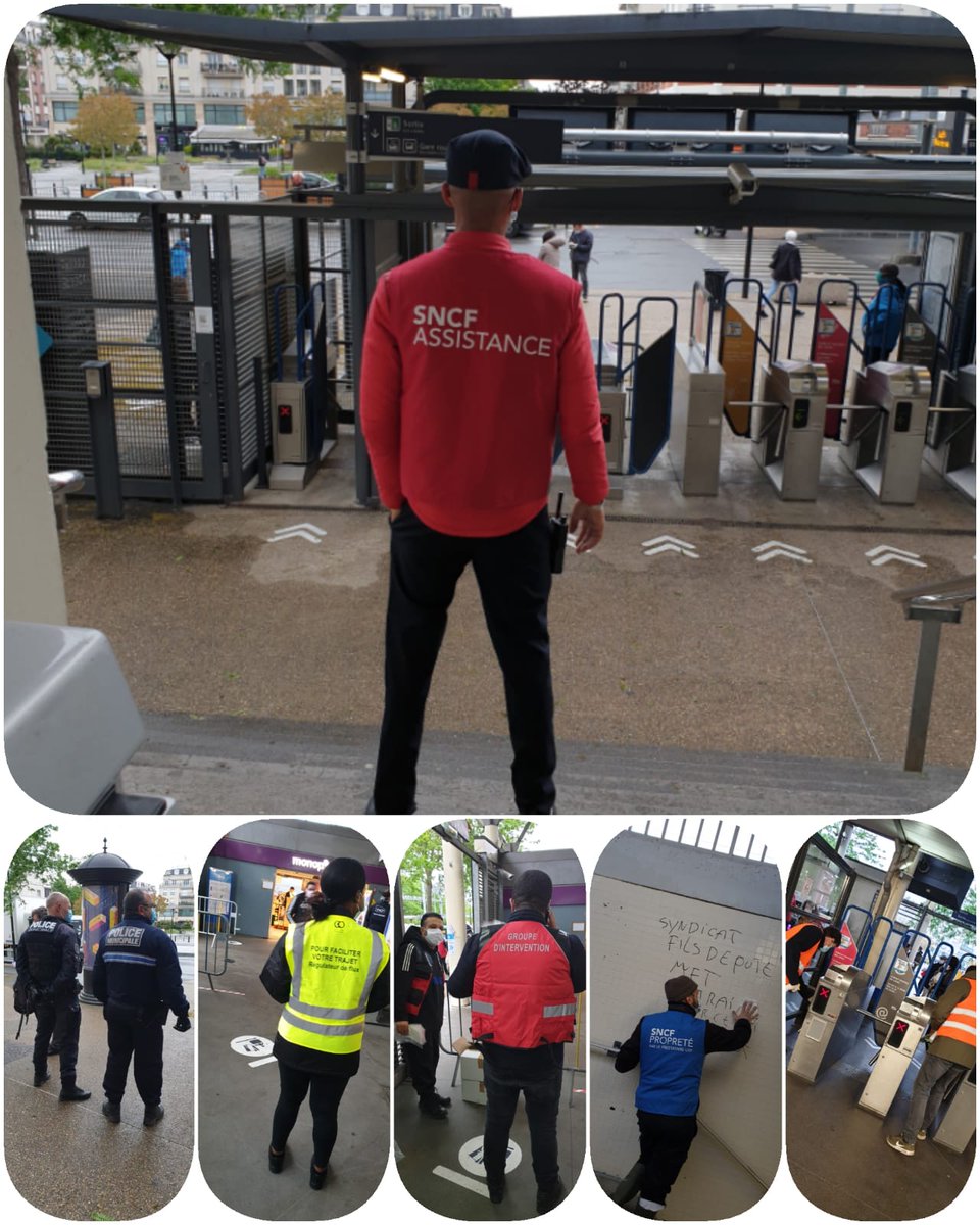 FouedKaouachi's tweet photo. En gare de Sartrouville, les agents mettent tout en œuvre afin de vous aider à voyager en sécurité avec le respect des règles de distanciation. #GestesBarrières #deconfinementjour1 @Sartrouville_TN @Marychristelle8 @QuessartL @IDFmobilites @Actu_Transilien @LESVOIXL_A https://t.co/bqvsDTCfor