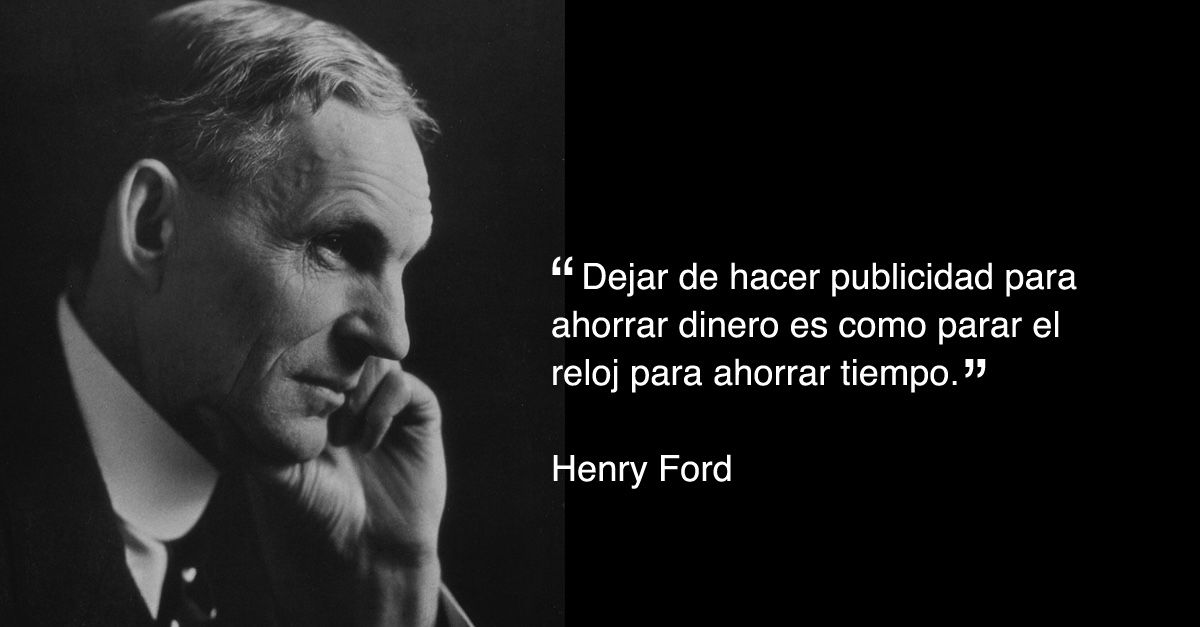MarketingGiro's tweet photo. Quien deja de hacer publicidad para ahorrar dinero, es como si parara el reloj para ahorrar el tiempo. 

Henry Ford

¿Qué opinas? comenta https://t.co/cB3eZG6eKA