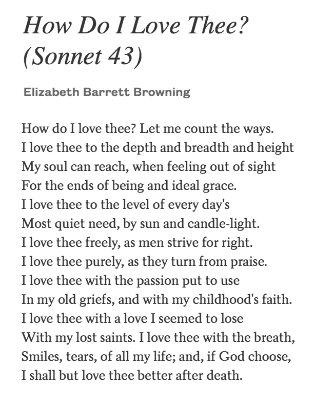 171 Sonnet 43 (How Do I Love Thee?) by Elizabeth Barrett Browning, read by Nina Sosonya https://soundcloud.com/user-115260978/171-how-do-i-love-thee-by-elizabeth-barrett-browning  #PandemicPoems