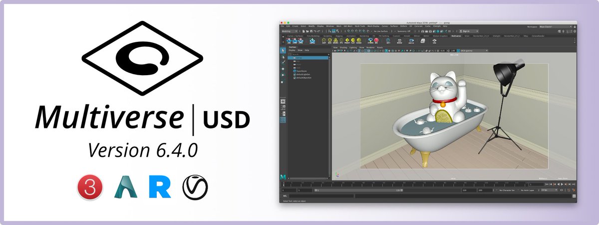 #MultiverseUSD v6.4.0 released with <a href="/ChaosGroup/">Chaos</a> #VRay and <a href="/pixarsrenderman/">Pixar's RenderMan</a> #Renderman support, @vicon workflows, <a href="/Apple/">Apple</a> #Metal graphics + lots more! #USD <a href="/openusd/">Pixar's OpenUSD</a> @ADSKMaya #Maya @Sidefx #Houdini  <a href="/3DelightNews/">3Delight</a> #3Delight <a href="/arnoldrenderer/">Arnold</a> #Arnold #Indie 🚀multi-verse.io