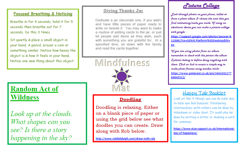 WlhwbChamps's tweet photo. This weeks Home and Hub Learning Challenge is a mindful map. It is important we try to find ways to stay positive during this time. By giving to others, sharing kindness and thinking about the things we are grateful for we can promote a positive mindset. #WLHWBathome https://t.co/IU975resXX