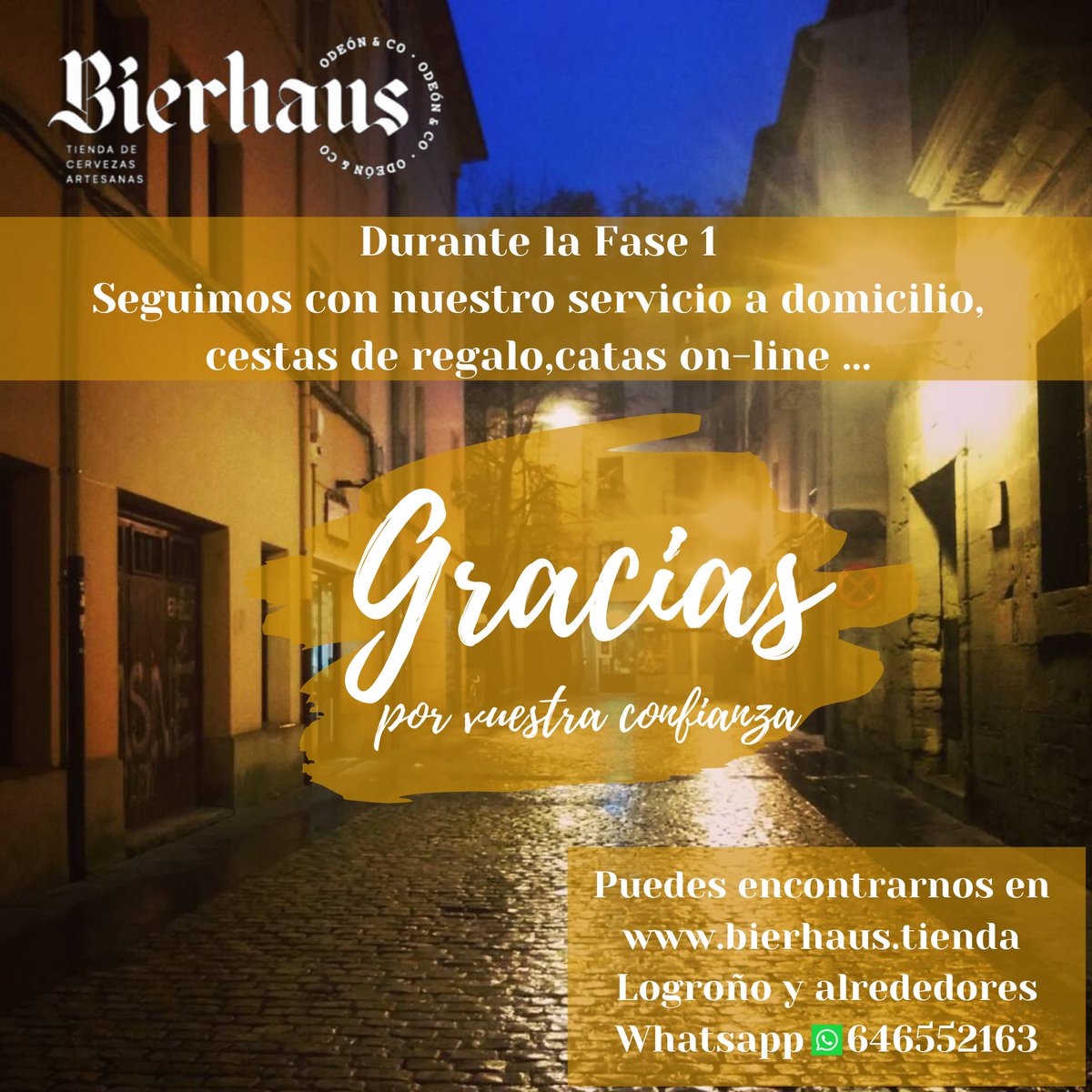 Seguimos trabajando para llevaros cervecita a tu casa.
#QuedateEnCasa 
#Fase1 
#quenotelocuenten