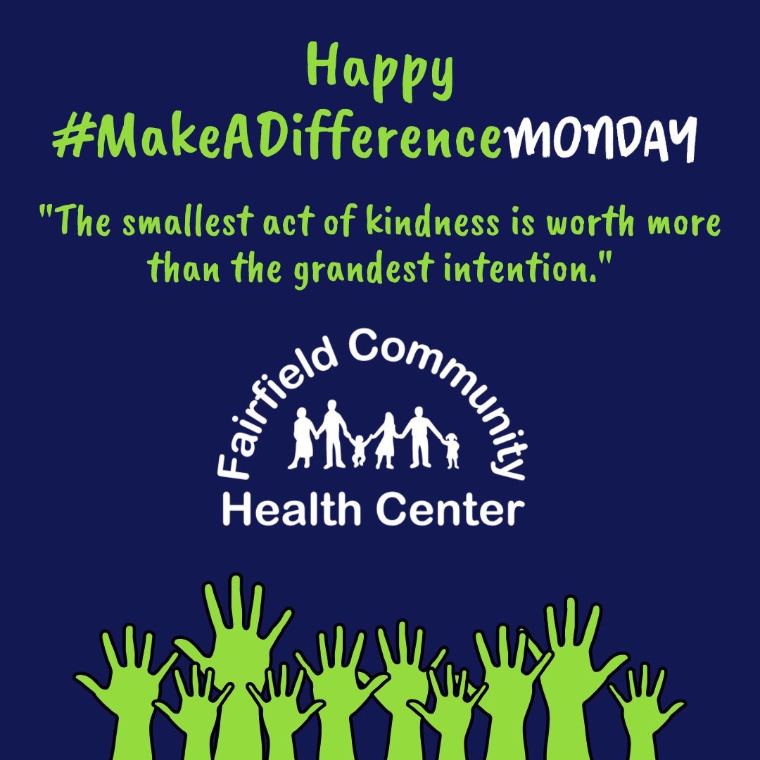 WeAreFCHC's tweet photo. Happy #MakeADifferenceMonday from #FCHC!
A little kindness can go a long way in today's world - give it a try today and share a #smile 😊
#WeAreFCHC #ValueCHCs #FundCHCs https://t.co/M3R0McQ9yy