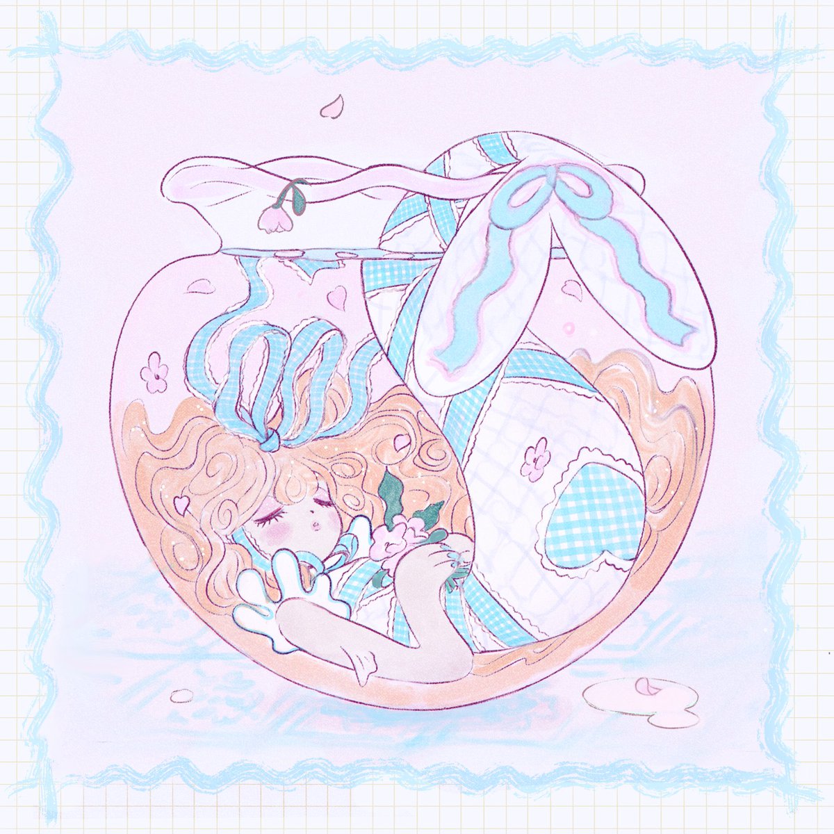 「𝑀𝑒𝑟𝑚𝑎𝑖𝑑 𝑐𝑙𝑜𝑠𝑒𝑠 𝑒𝑦𝑒𝑠 」|ア〜ミ〜／𝗔𝗔𝗠𝗬のイラスト