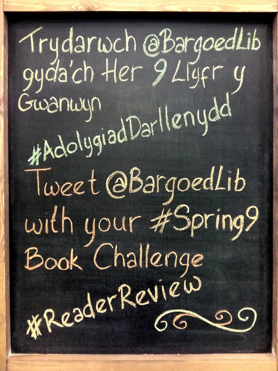 Beth ydych chi'n ei argymell?
#9yGwanwyn #RwynDarllen
🌼📚📖👓 
What do you recommend? 
#Spring9 #IAmReading #ReaderRecommendations
