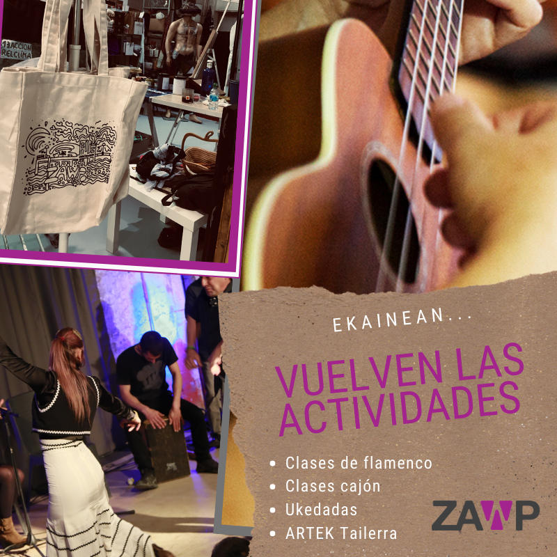 ZAWP's tweet photo. En #junio vuelven las #actividades a la #agenda #ZAWP! Taller #ARTEK @Trashumante5, Clases de flamenco y cajón, #ukedada con @ukelabs ... Y alguna incorporación de última hora! https://t.co/SnLjS4hagZ