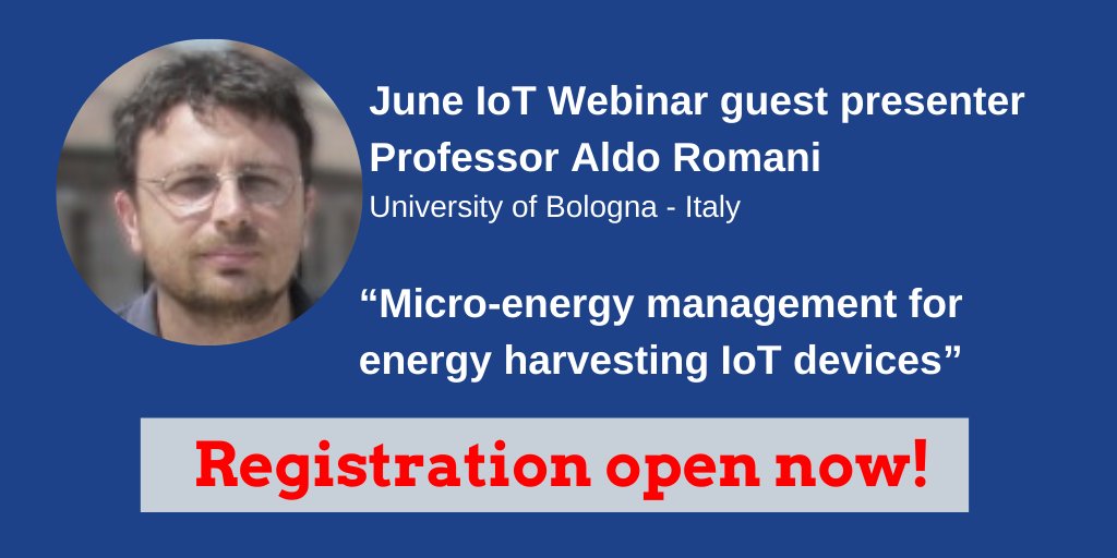 EnablesEU's tweet photo. Introducing another presenter for our upcoming webinar
Meet Prof Aldo Romani
from @UniboMagazine will talk about Power Converters for Piezoelectric Harvesters at the IoT webinar on 16th June...
Sign up free NOW: https://t.co/GbK4fIiwJJ
#MicroPowerManagement #Piezoelectric https://t.co/tZIv9SaEUo