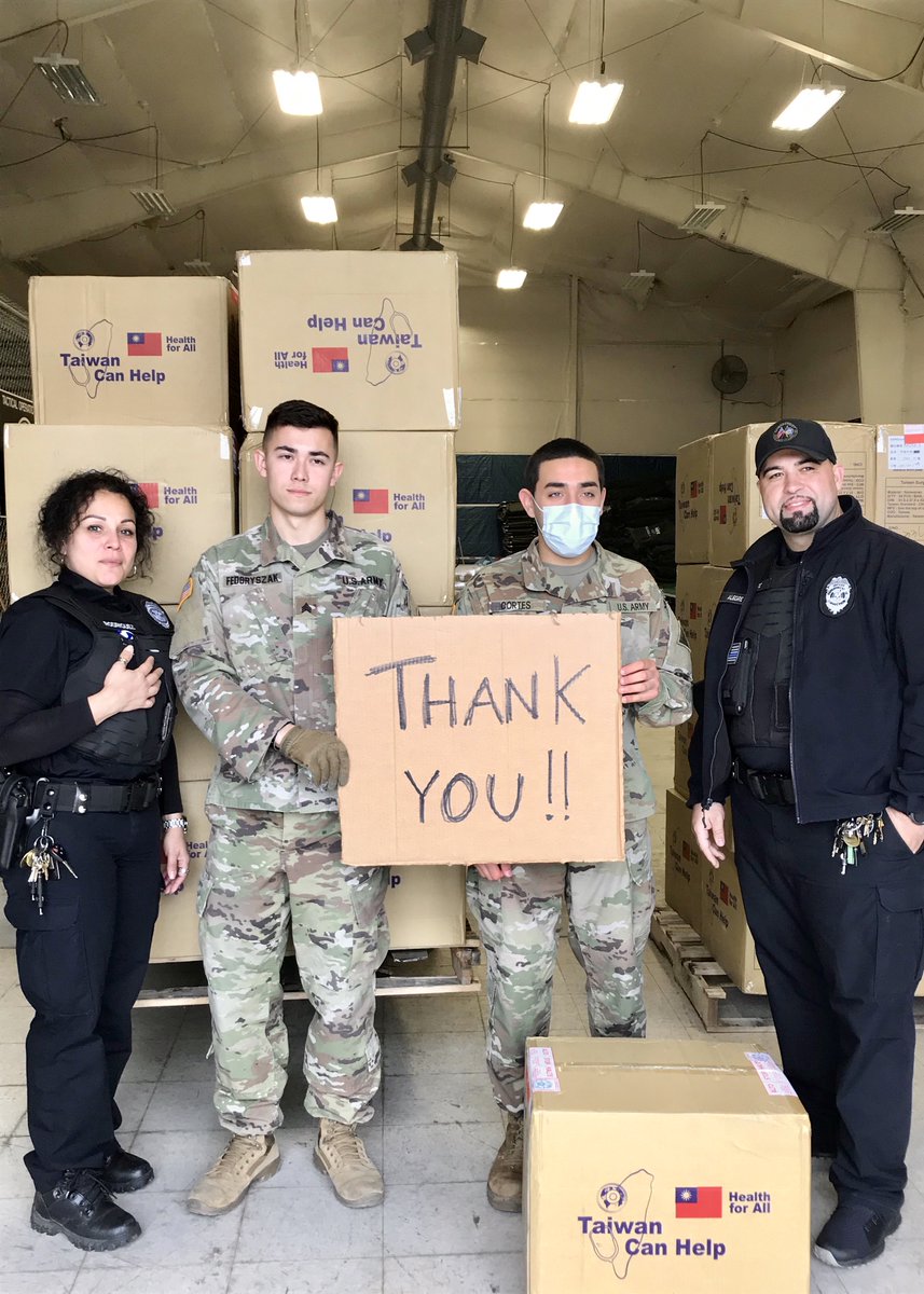 A total of 100,000 medical masks from #Taiwan 🇹🇼 have arrived to support #Connecticut's essential workers. You have all our respect! ❤️

As we begin to reopen, let's continue to work together to prevent the spread. #TaiwanCanHelp 🤜🦠