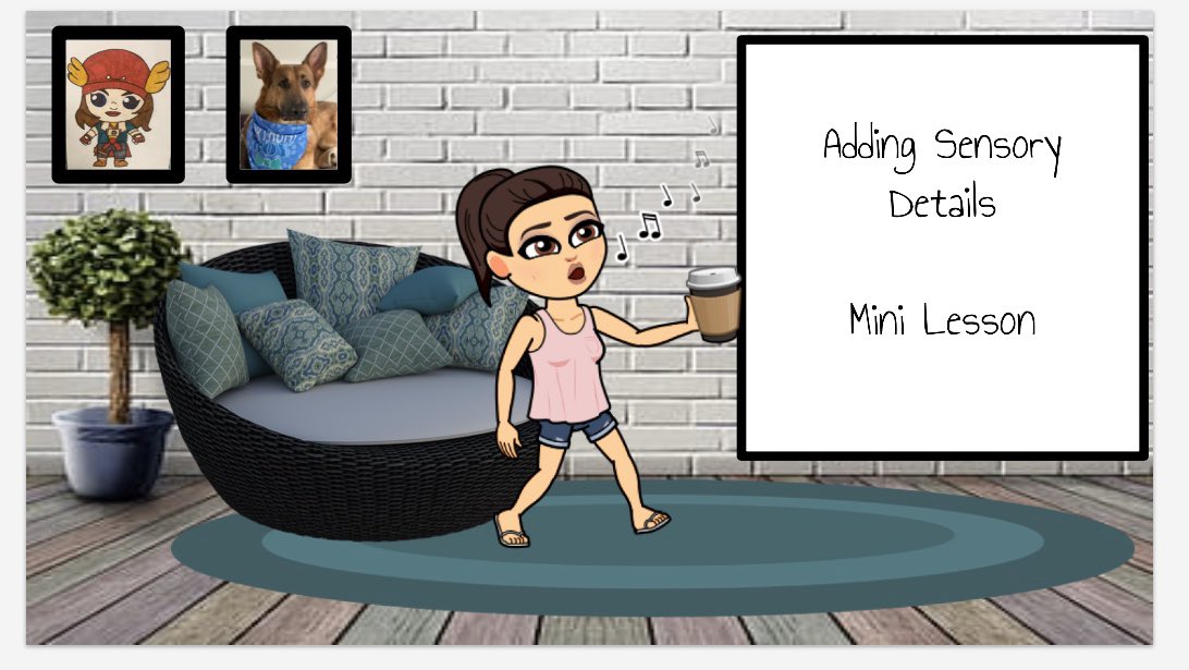 MsWilliamsin5th's tweet photo. Did you know you can make a classroom in google slides and screencastify your mini lessons on your whiteboard? I even personalized it with my daughters drawing &amp; my dog! https://t.co/S6SyZtziN5