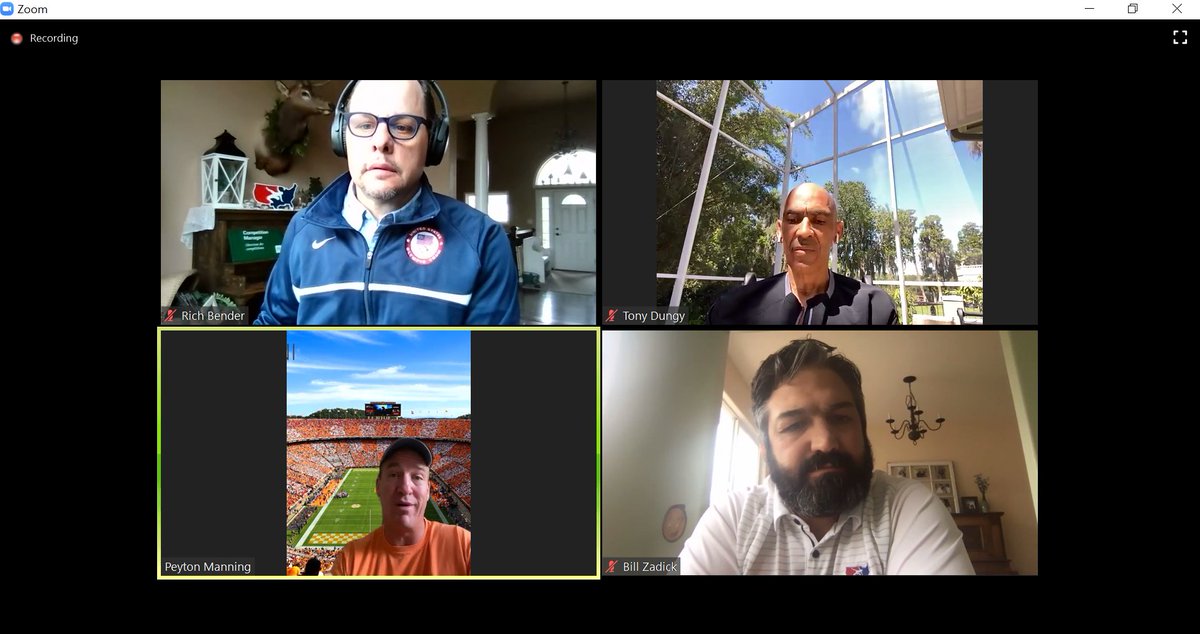 USAWrestling's tweet image. Amazing way for our National Team athletes to start their week! Big thanks to Peyton Manning and @TonyDungy!