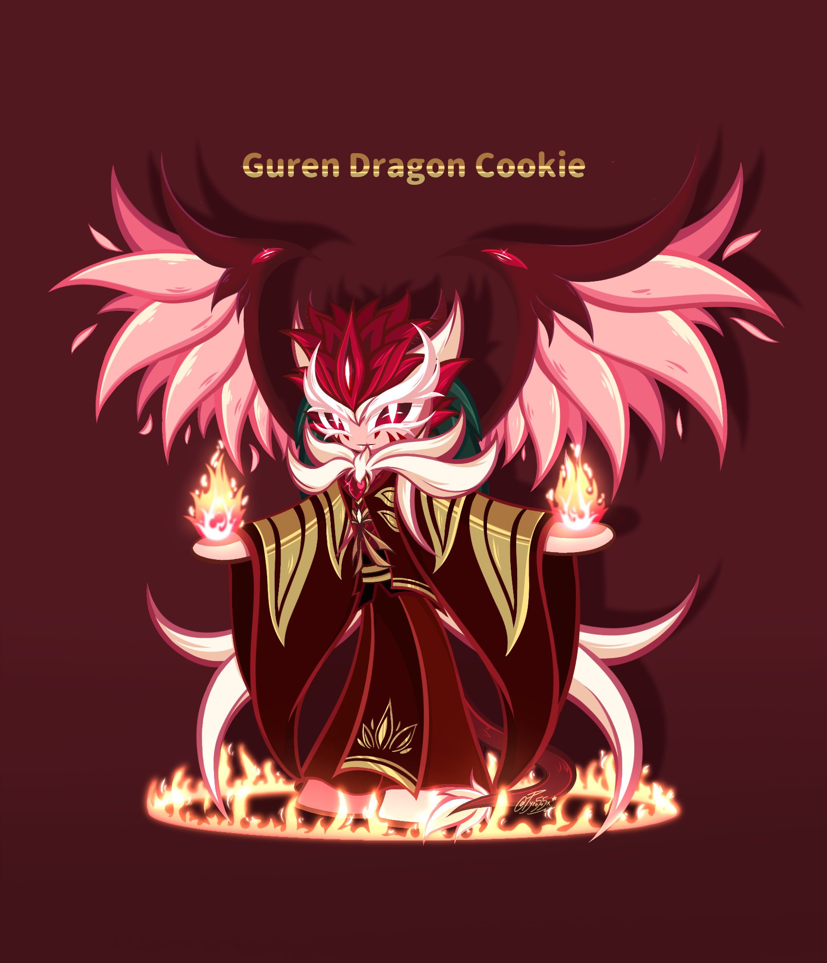 🔥Pyro5o5x🔥 🌟 on Twitter "🔥Cookierun Dragon cookie OC🔥 Guren Dragon