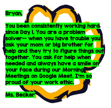 ClareMonte_FTPS's tweet photo. Cougar Call Outs to five fantastic 2nd graders in Ms. Becker's Class! #CESVirtualCoolCats https://t.co/c1S2pidHc6