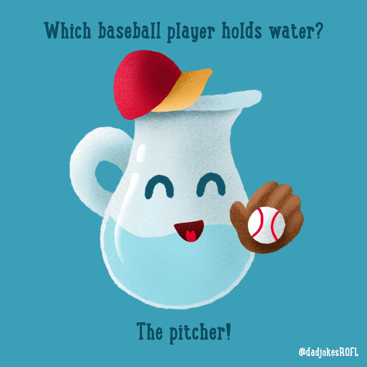stress Margaret Mitchell Fantastisk Learn Funny Jokes on Twitter: "Which baseball player holds water? The  pitcher! #dadjokes #dadjokesfordays #illustration #digitalart #procreate  #humor #puns #rofl #meme #pun #sportsjoke #pitcher #baseball #mlb  https://t.co/JhgBR8M7du" / Twitter