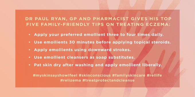 RELIFEIrl's tweet photo. Ask the expert: Top 5 family skincare tips from your GP #Relizema #myskinsayshowifeel #eczema #dermatitis #dryandsensitiveskin #skincare #skinhealth #staysafe #stayhome #treatprotectcleanse #relifestories https://t.co/Tt00gMlyCN