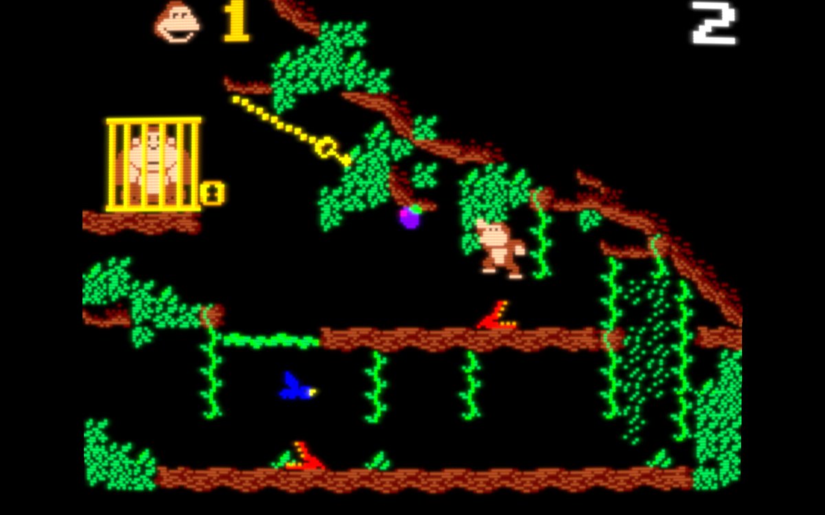 He hecho un tributo a Donkey Kong Jr de las Game&amp;Watch, se puede descargar en itch.io, para Android, Linux, Windows y Mac
qarlos.itch.io/kong
#GodotEngine #RETROGAMING #pixelart
