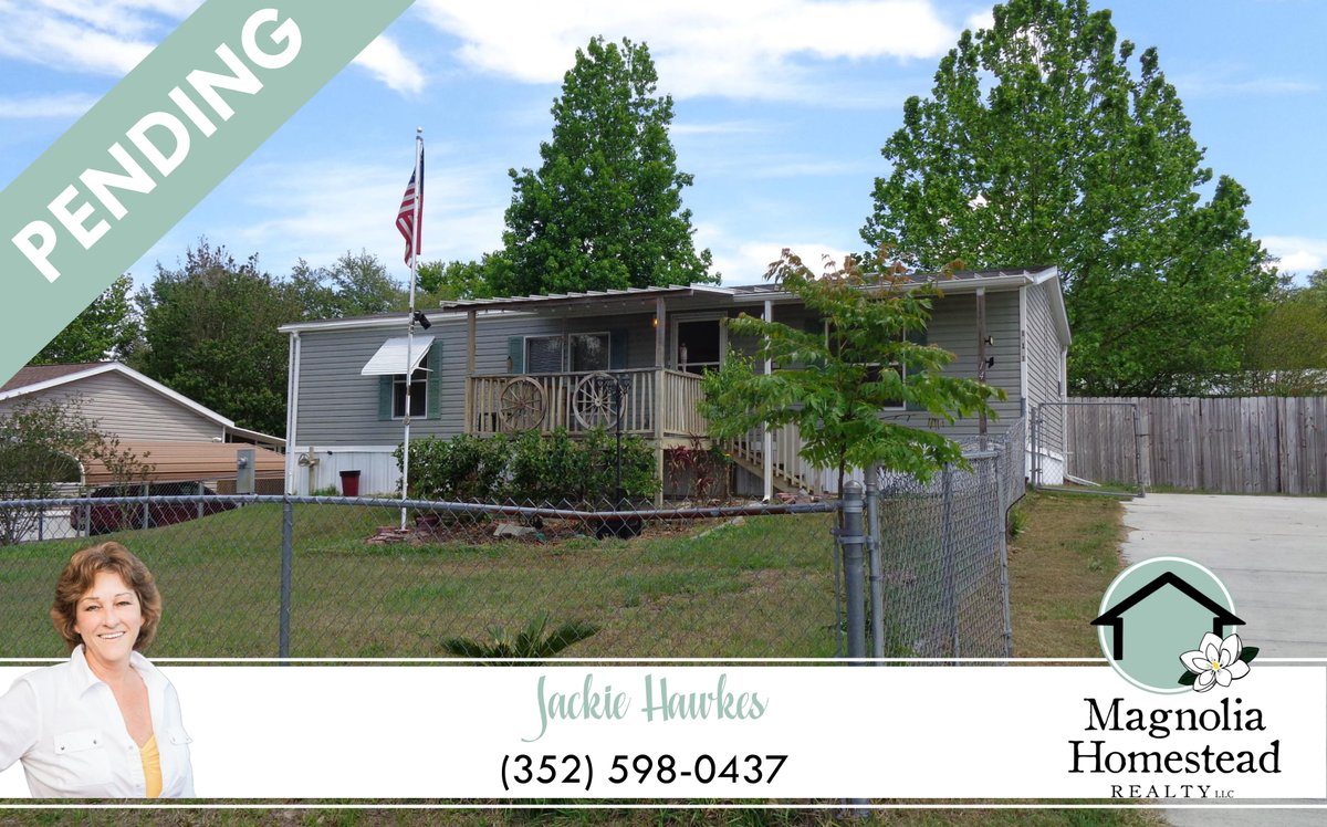 MagnoliaHRealty's tweet photo. Pending! Nice and updated mobile home in Belleview. Congratulations to Jackie's seller! 

If you have any real estate needs, give Jackie a call 📲 352-598-0437 
#magnoliahomesteadrealty #pending #belleview #realestate https://t.co/k8kWpFQn1D