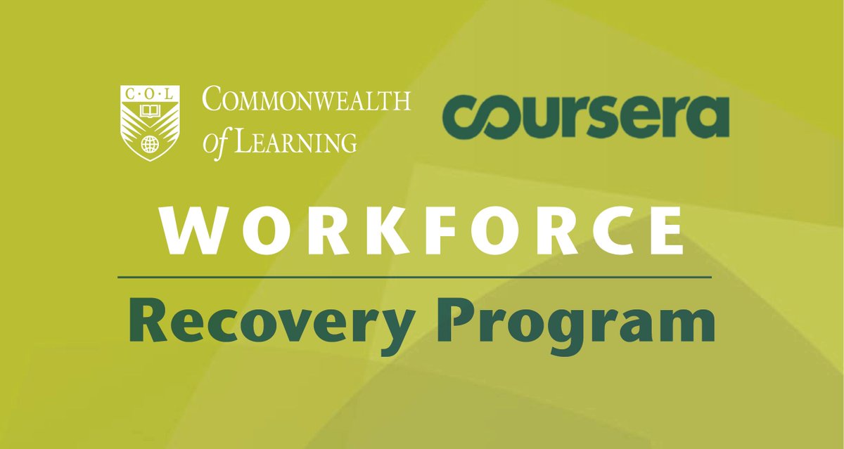COL4D's tweet photo. The Commonwealth of Learning has entered into a partnership with @Coursera to facilitate free access to 3,800 courses designed to skill and reskill citizens of Commonwealth Member States for livelihoods.

Read more about this partnership here: https://t.co/5ySd0tNHaa https://t.co/y8S0mpYtcZ