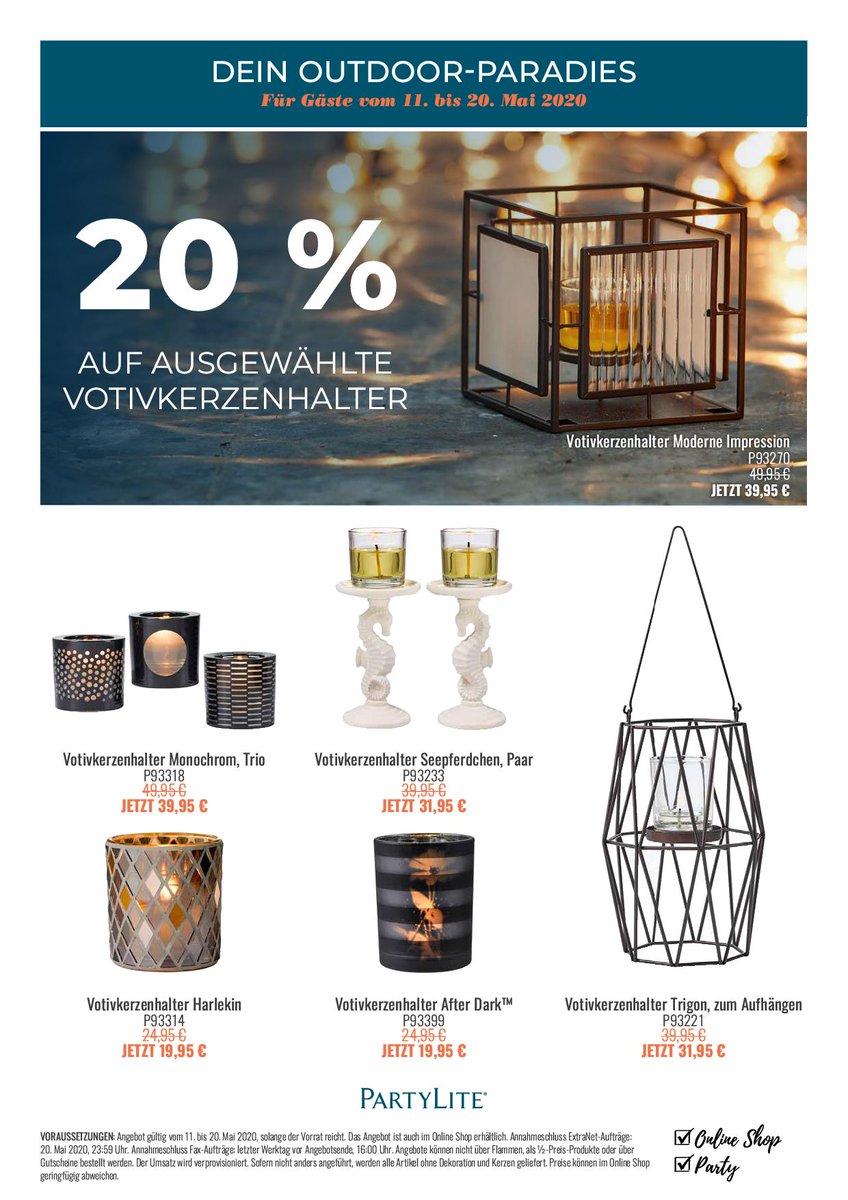 SusanneDeppisch's tweet photo. „Du liebst unsere Duftvotivkerzen? Dann hole Dir jetzt den perfekten Halter für Deine Favoriten zum Aktionspreis!“
https://t.co/6TmrVvo7AZ 😍 hier gibt es die tollen Kerzenhalter.
#SaveAtHome #Savings #MaySavings #HomeDecor #HomeFragrance #HomeStyle #WeLove #PartyLite #CozyHome https://t.co/YR92pNpTQT