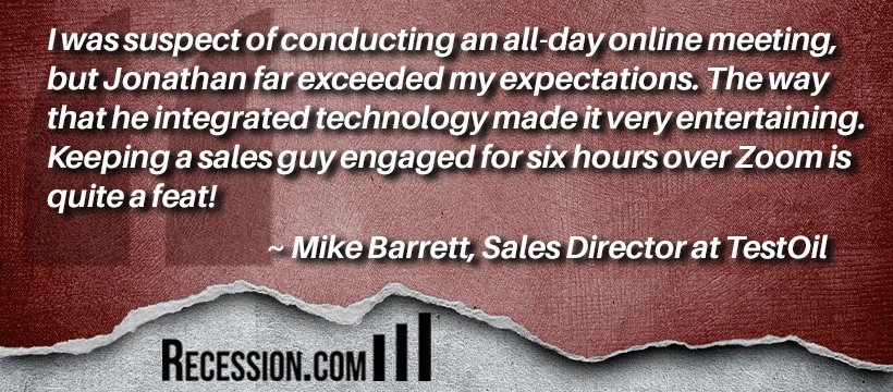 RockRecession's tweet image. Our goal is to give you the information you need in a way that you will remember and use! Our virtual conferencing programs are engaging and productive.

Contact our team to learn more: recession.com

#Recession #RecessionProof #RockTheRecession #VirtualConsulting