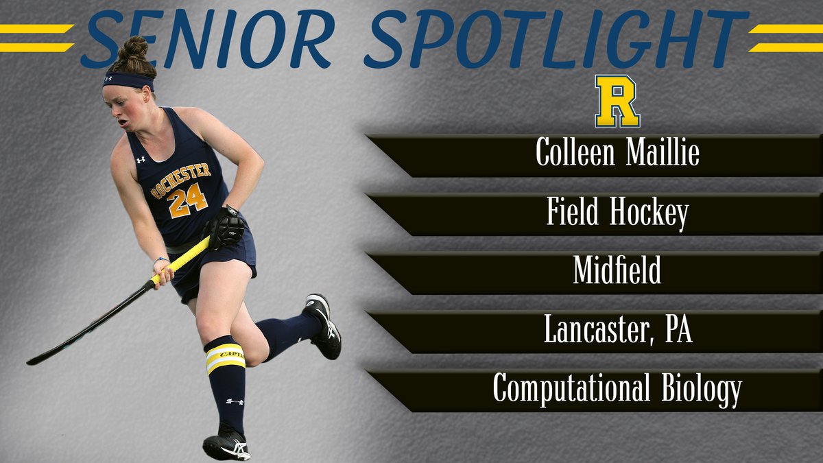 UofRathletics's tweet photo. On this, our final day of the 2020 #SeniorSpotlight campaign, we honor four fantastic seniors! Congrats and thank you to Garrett Renslow of @URbaseball, Erica Hughes of #URSwimandDive, Alex Riedelsheimer of @RochesterSquash and Colleen Maillie of @RochesterFH! #GoJackets https://t.co/TJlprkRMiK