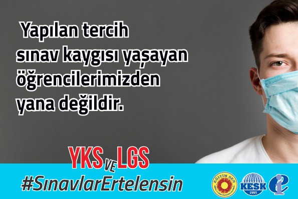 egitimsen's tweet photo. Yapılan tercih sınav kaygısı yaşayan öğrencilerimizden yana değildir. YKS ve LGS #SınavlarErtelensin Bir imza da sen ver! https://t.co/9AeQouyFFC