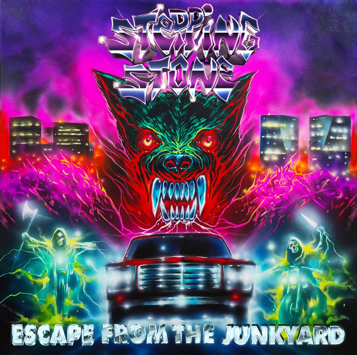 SteppingStoneHC's tweet photo. Escape From the Junkyard pre-orders are officially live via the @SafeInsideRecs distro on @deathwishinc. 

To celebrate, you can find our newest single, “Escape the Junkyard” on all streaming services! 

For my fucking team.

Side A: Escape From the Junkyard
Side B: Unreal Form https://t.co/72OBODxAKl