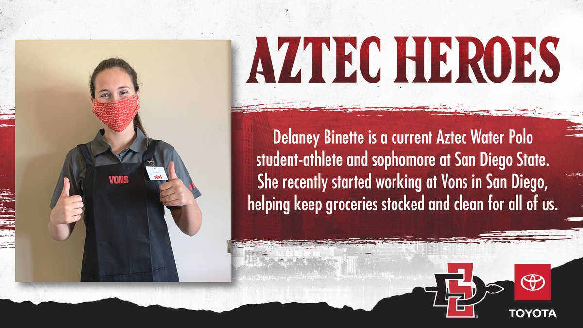 aztecwaterpolo's tweet photo. Thanks for being one of our heroes Delaney!

#GoAztecs https://t.co/OJ9i350Z7y