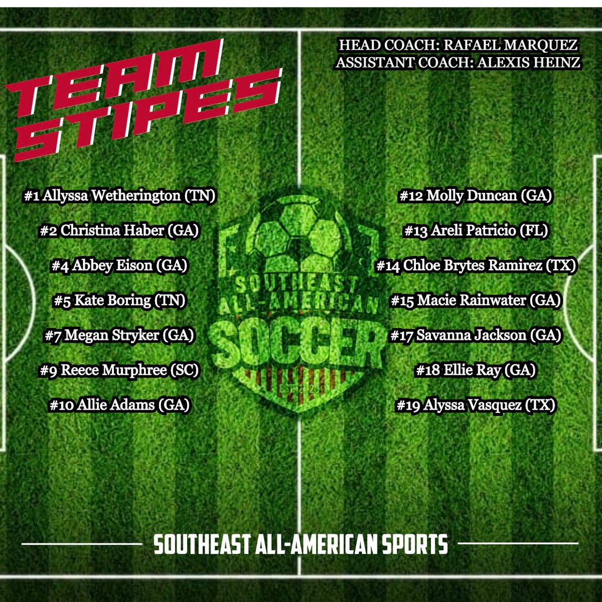 Congratulations to the 2020 Southeast All-Americans (GIRLS) #SEAASports