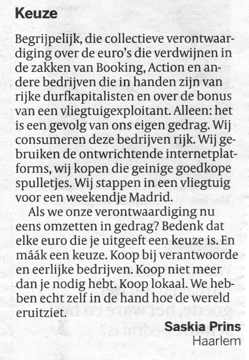 'We hebben echt zelf in de hand hoe de wereld eruit ziet'
- Saskia Prins