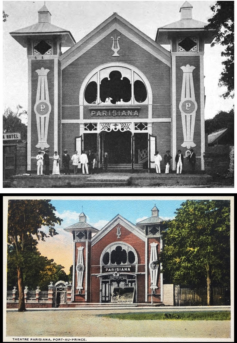 5/11: Did you know Haiti’s  first official movie theater opened in 1914? Parisiana was located in Port au Prince & seated 500 people. Movie screenings were held at Pétion-Ville Grand Hotel prior to Parisiana. Unfortunately Parisiana burned down in 1930 by an arson attack.