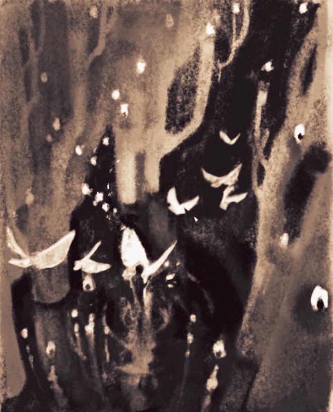viviariums's tweet photo. #MaySketchADay 8-10: Candlewick forest https://t.co/o3h7imJshY