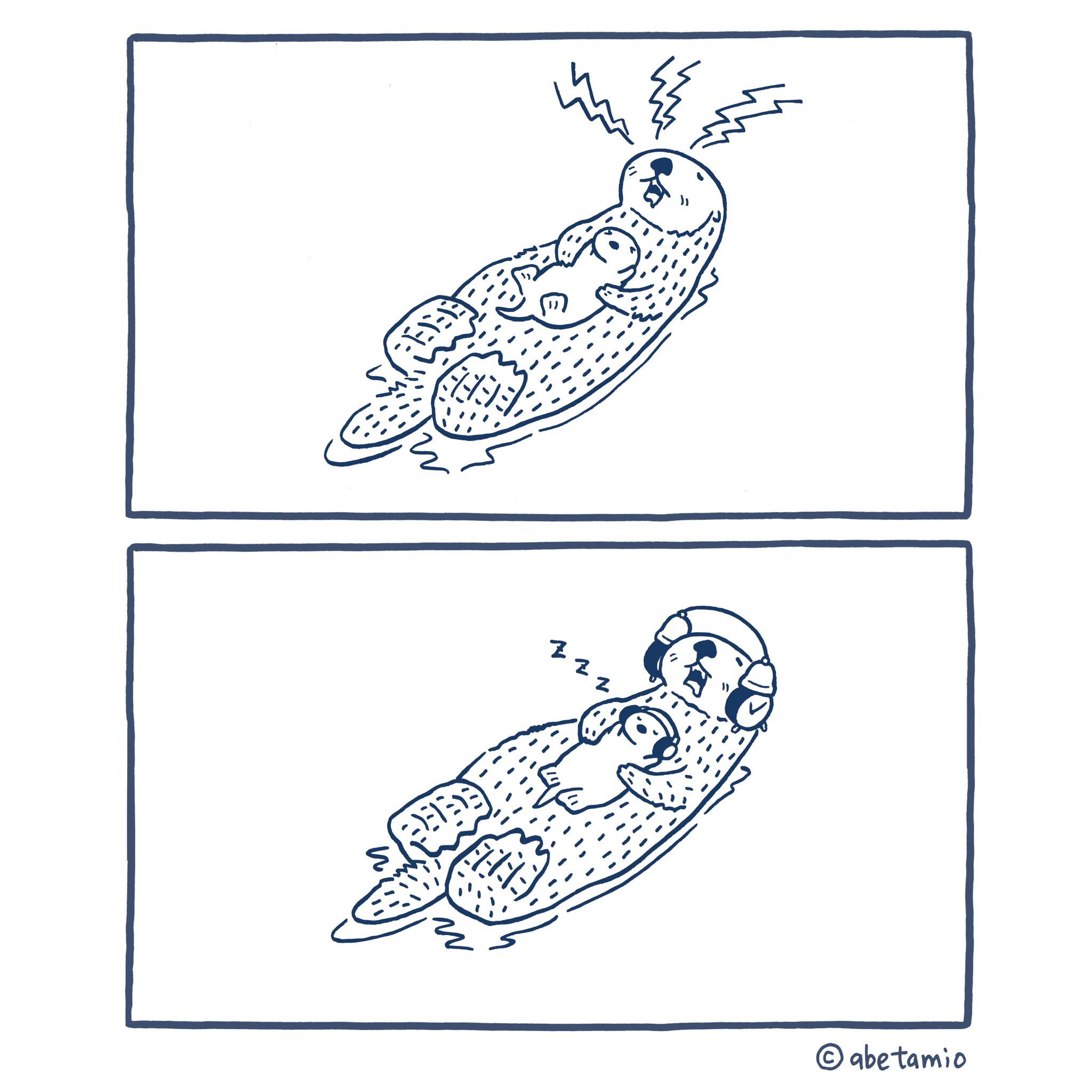 تويتر あべたみお على تويتر Zzz ラッコ Seaotter ラッコ好き ラッコ親子 いびき Snore Sleep Stayhome Stayathome 2コマ漫画 Illust Illustration Diarycomic Sketch Art Artwork Drawing Comic Cartoon イラストレーション イラスト 일러스트
